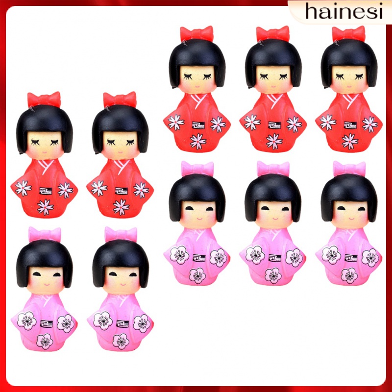 Set 10 Tượng Nhân Vật Phim Hoạt Hình Para Salas Casa Mặc Kimono