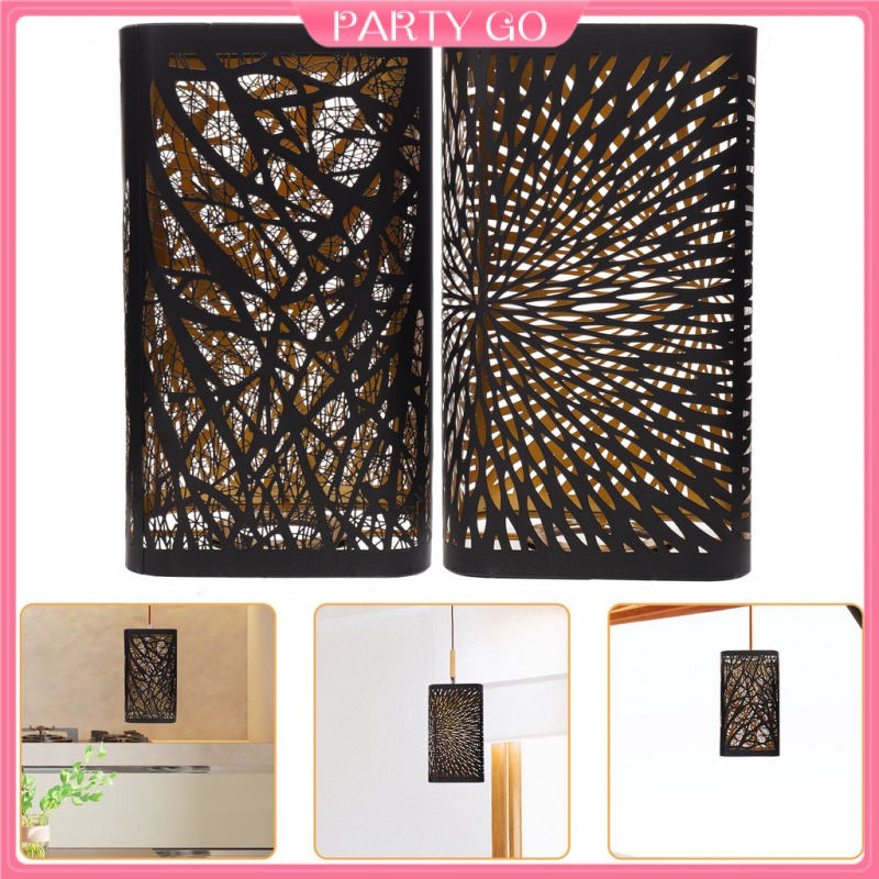 Set 2 Chụp Đèn Bằng Kim Loại Màu Đen Thay Thế