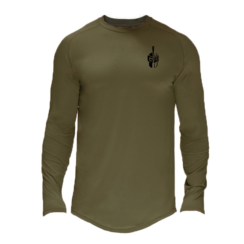 Áo Thun Tay Dài Phối Lưới Mềm Mại Thời Trang Xuân Thu Cho Nam