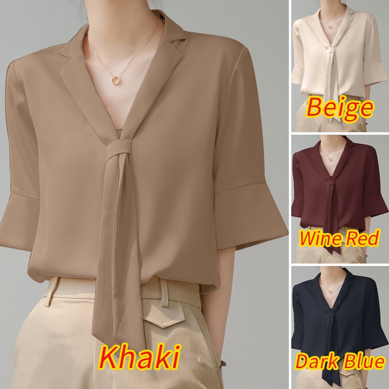 Zanzea Áo Nữ Tay Lửng Cổ Chữ V Thời Trang Hàn Quốc