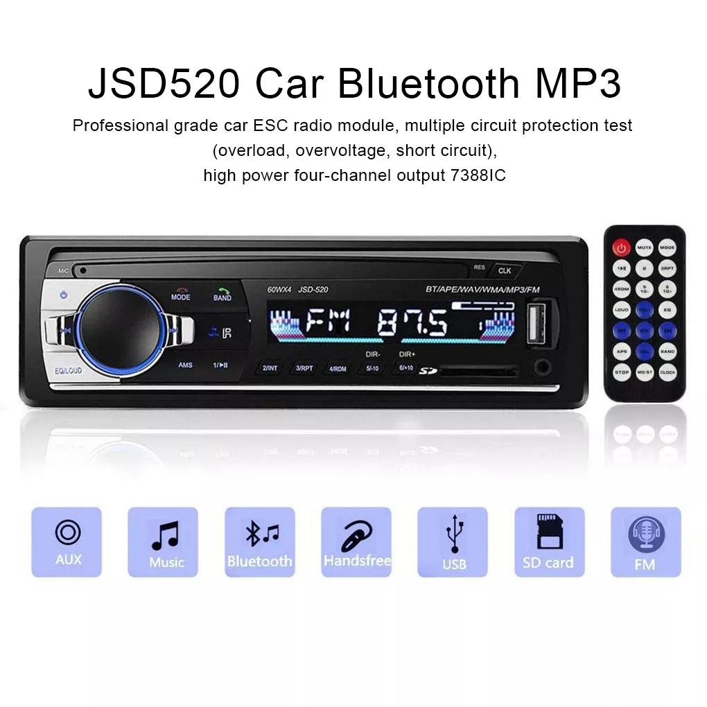 Máy Nghe Nhạc MP3 AUX Bluetooth 4 Kênh Rảnh Tay Cho Xe Hơi