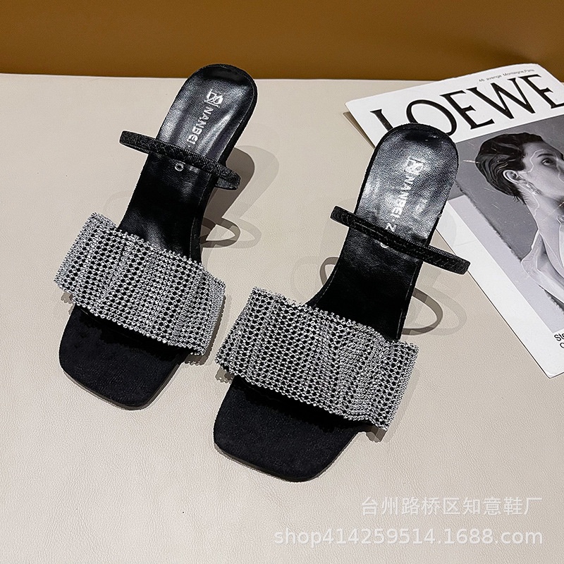 Cao Gót Sandal Cao Gót Mũi Vuông Thiết Kế Mới Thời Trang Dành Cho Năm 2023