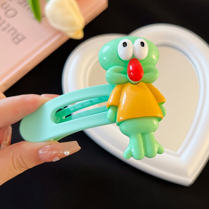 Kẹp Tóc Nhỏ Hình SpongeBob / Ngôi Sao / Vịt Hoạt Hình Dễ Thương