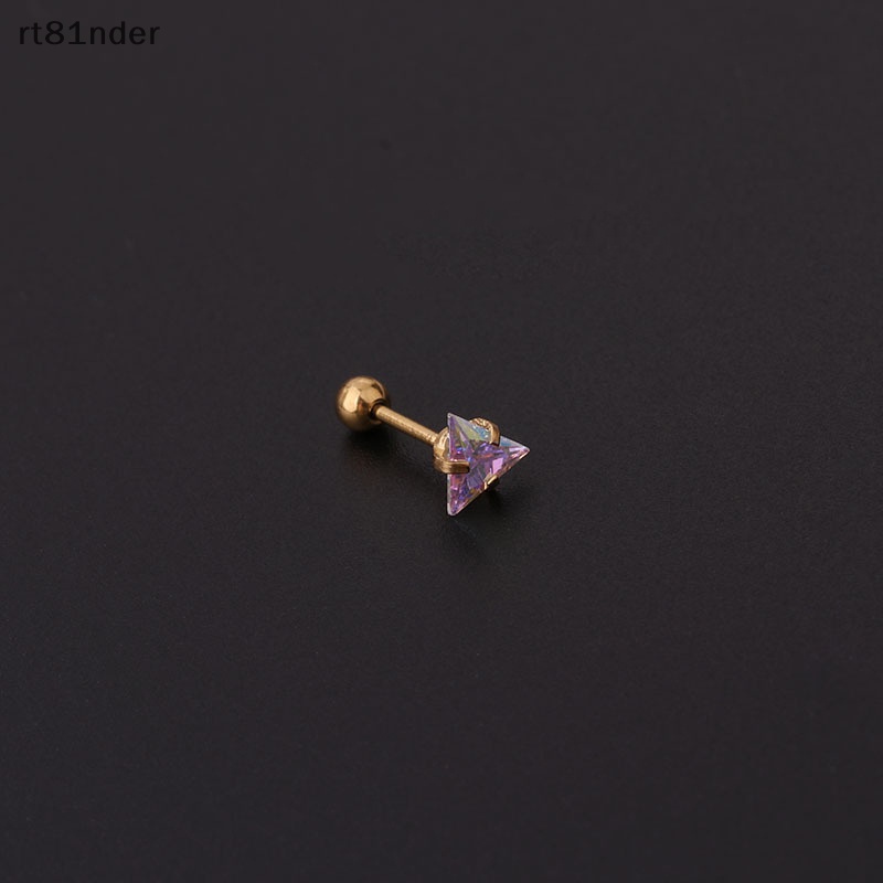 Rt 1 Khuyên Tai Dạng Xoắn Ốc Đính Đá Zircon Nhiều Màu Cho Nữ