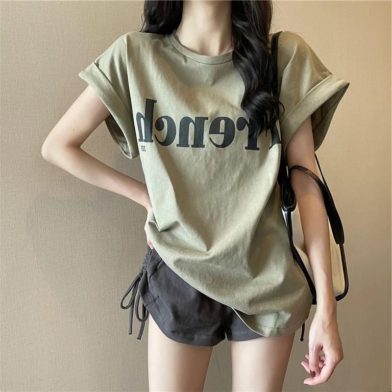 Áo Thun Nữ Ngắn Tay Cổ Tròn Thời Trang Hàn