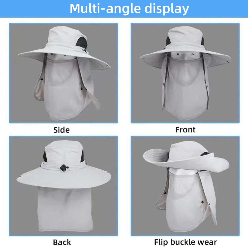 Mũ Tai Bèo Thể Thao Vành Rộng Có Thể Tháo Rời Chống Tia UV / Gió Thoáng Khí Thời Trang Mùa Hè Cho Nam