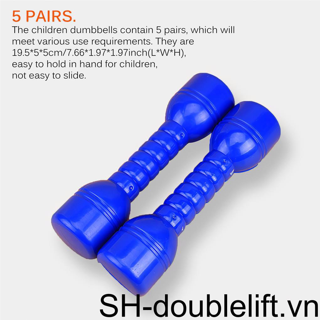 Set 5 Cặp Tạ Đồ Chơi Luyện Tập Thể Hình Dành Cho Trẻ Em