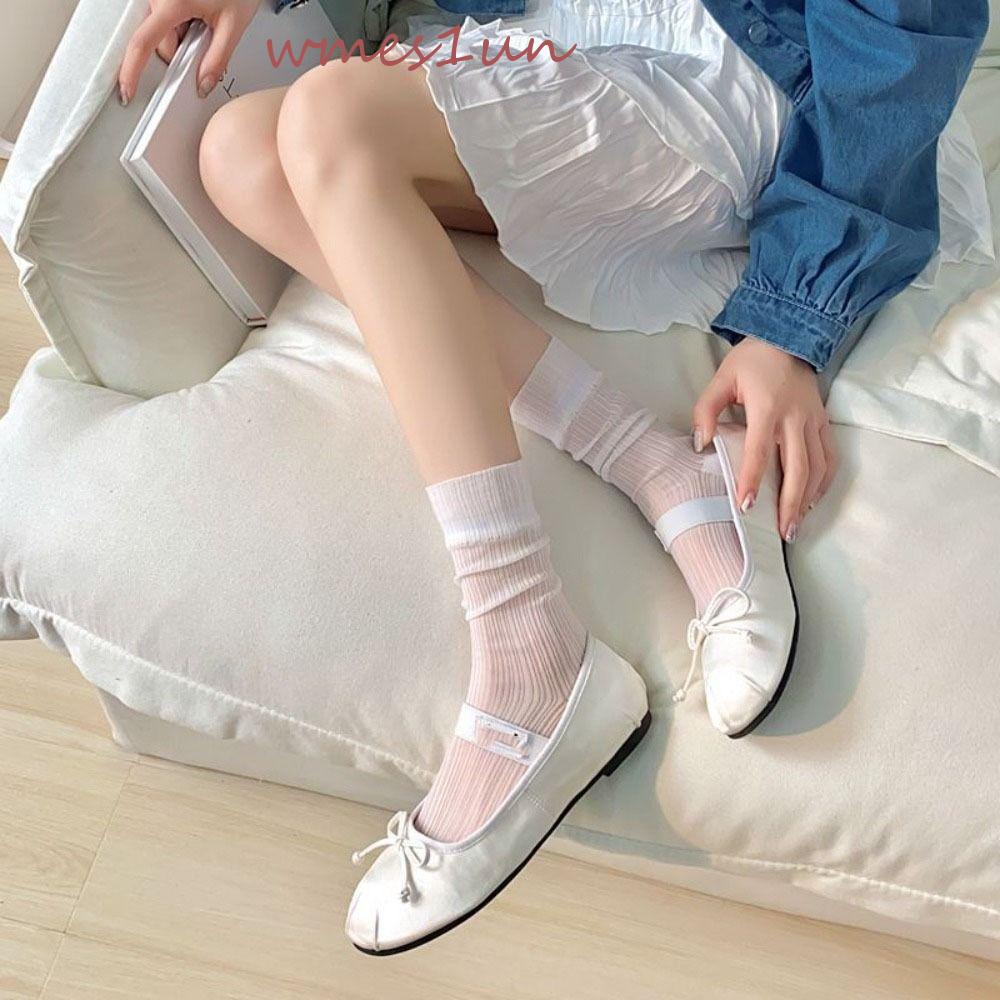 Vớ Lụa Siêu Mỏng Trong Suốt WMES15H Phong Cách Harajuku