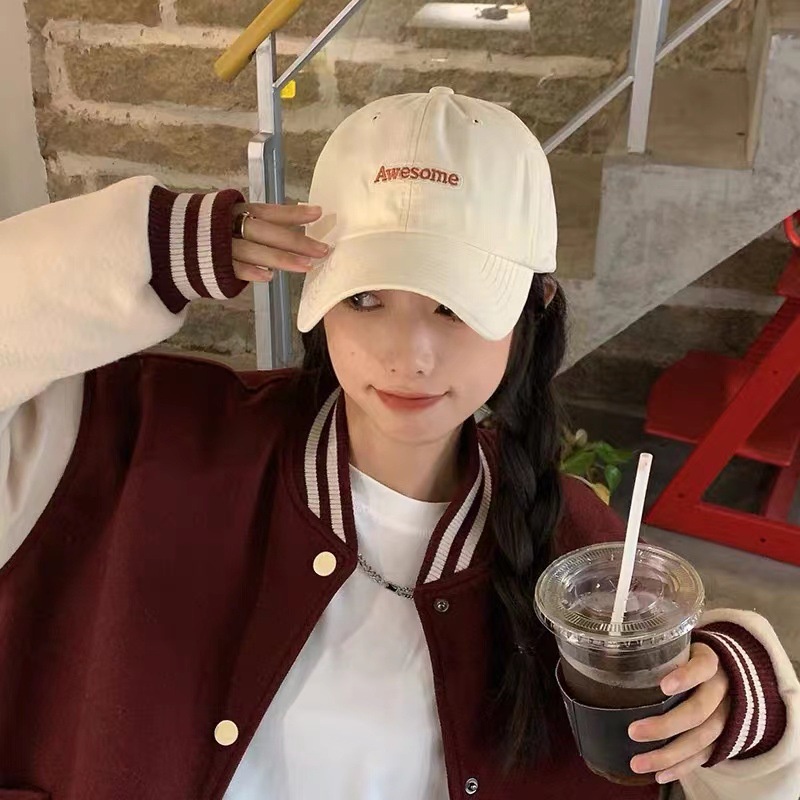 Mũ Lưỡi Trai Thêu Chữ Phong Cách Hàn Quốc Năng Động