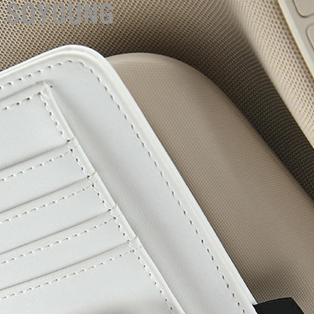 Soyoung Sun Shade Card Holder PU Leather Interlayer Goods Storage Convenient ID for Bank Collection