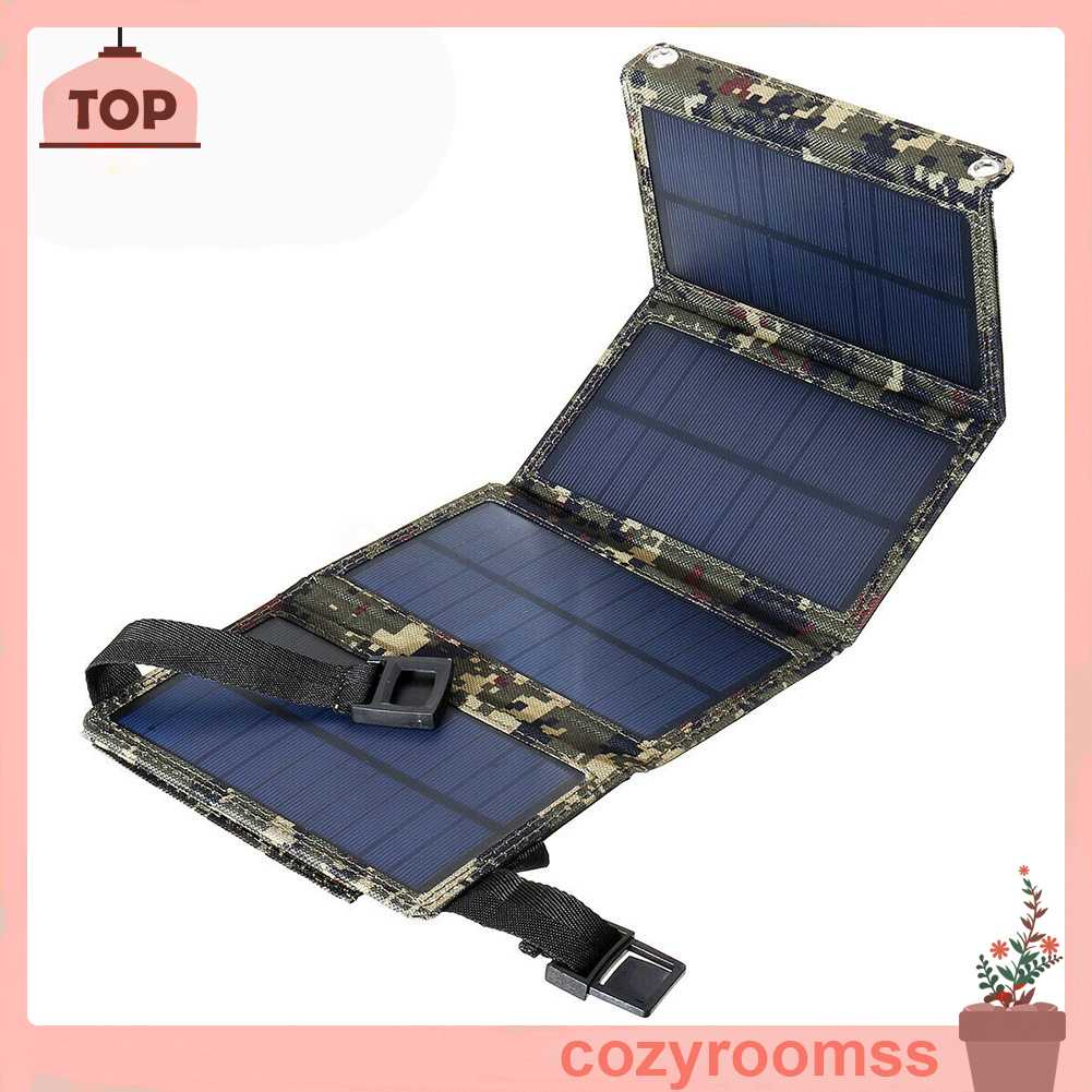 Tấm Sạc Pin Năng Lượng Mặt Trời 20W Cổng USB Cho Điện Thoại