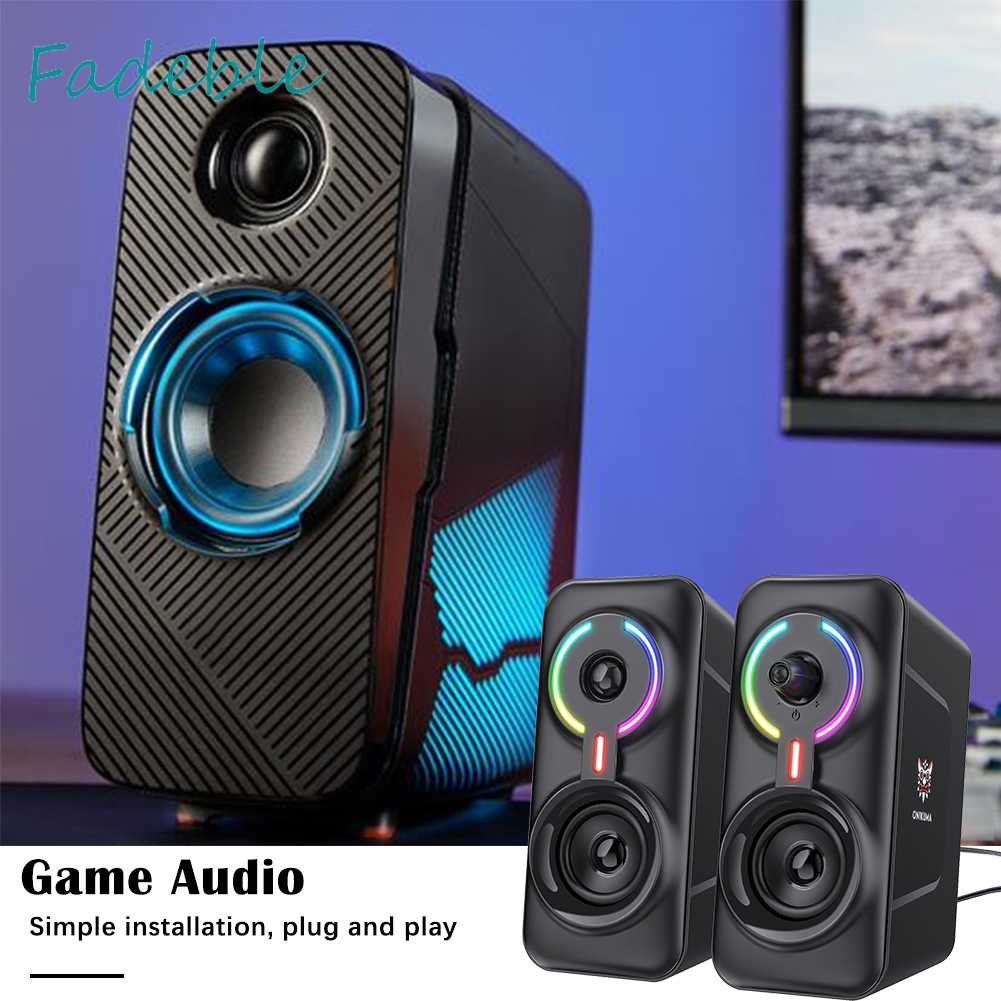 Set 2 Loa Chơi Game ONIKUMA L6 Có Đèn LED Và Kết Nối Bluetooth