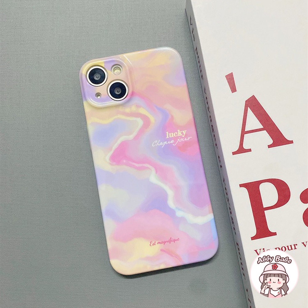 Ốp Điện Thoại Cứng Viền TPU Dẻo Màu Cầu Vồng Độc Đáo Thời Trang Cho IPhone 14 Pro Max 11 12 11 Pro Max