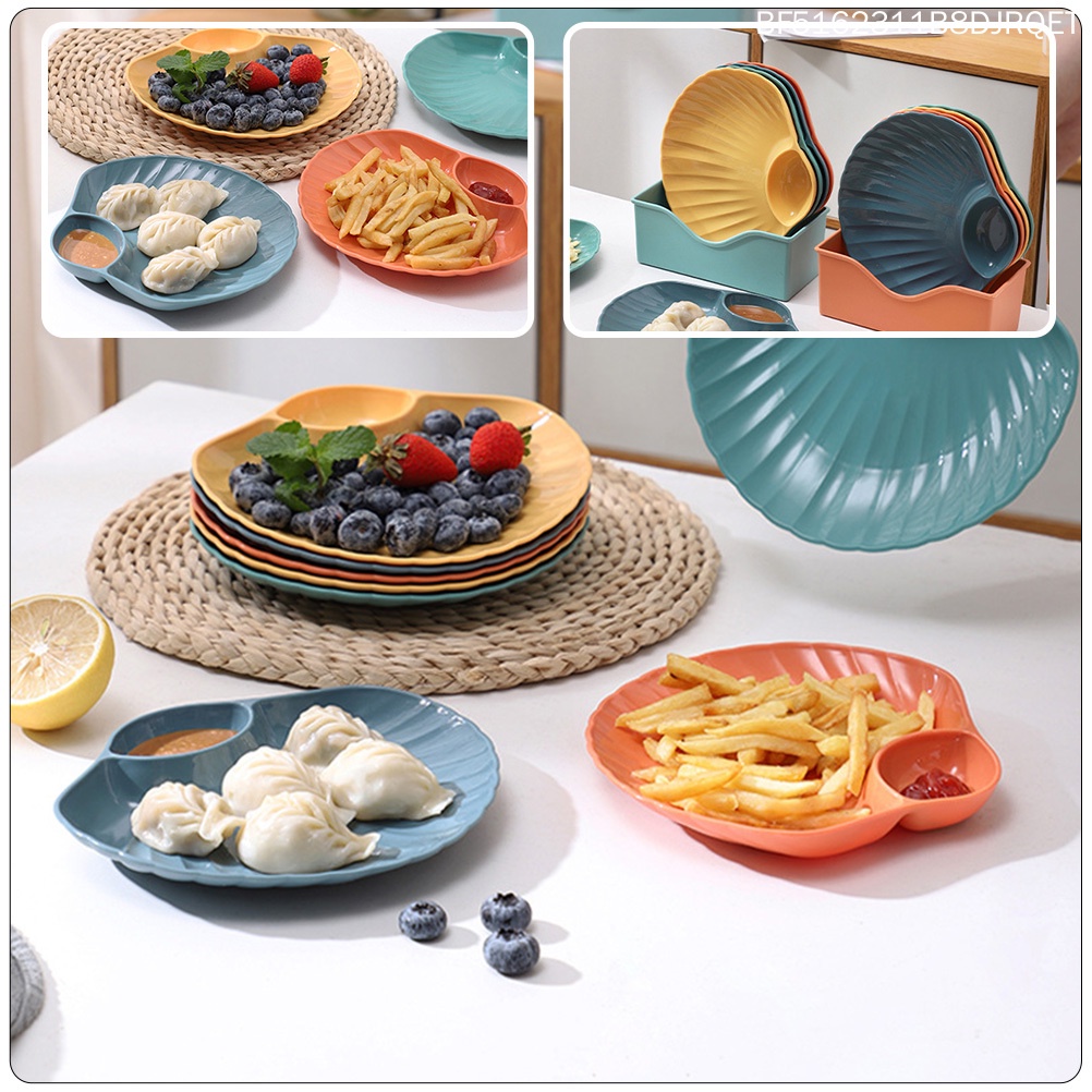 Set 4 Đĩa Nhựa Pp 18.5X17.5X2CM Đựng Khoai Tây Chiên