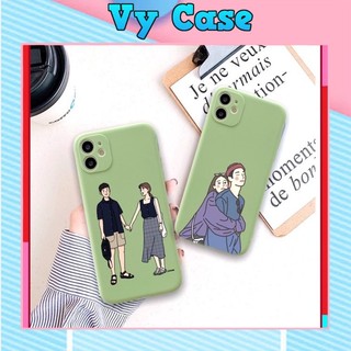 Ốp lưng hình cặp đôi tình nhân cute cạnh vuông giả ip12 5/5s/6/6plus/6s/7/7plus/8/8plus/x/xr/xs/11/12/pro/max