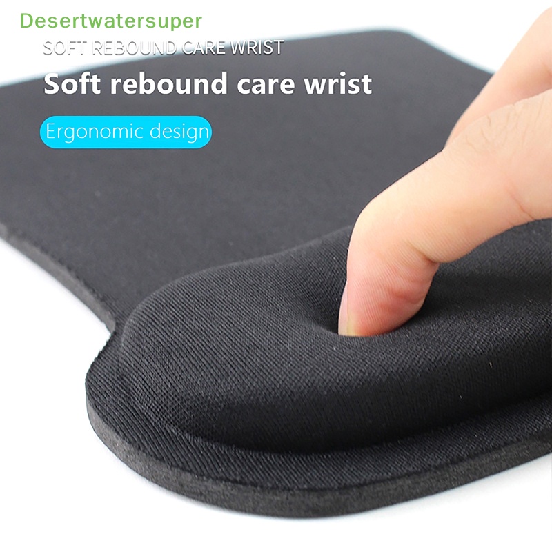 Thảm Lót Chuột Chơi Game Có Đệm Kê Cổ Tay Chống Trượt Màu Trơn