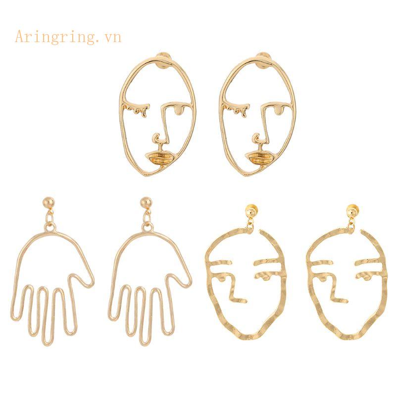 Set 3 Đôi Khuyên Tai Nữ Hình Bàn Tay Thời Trang