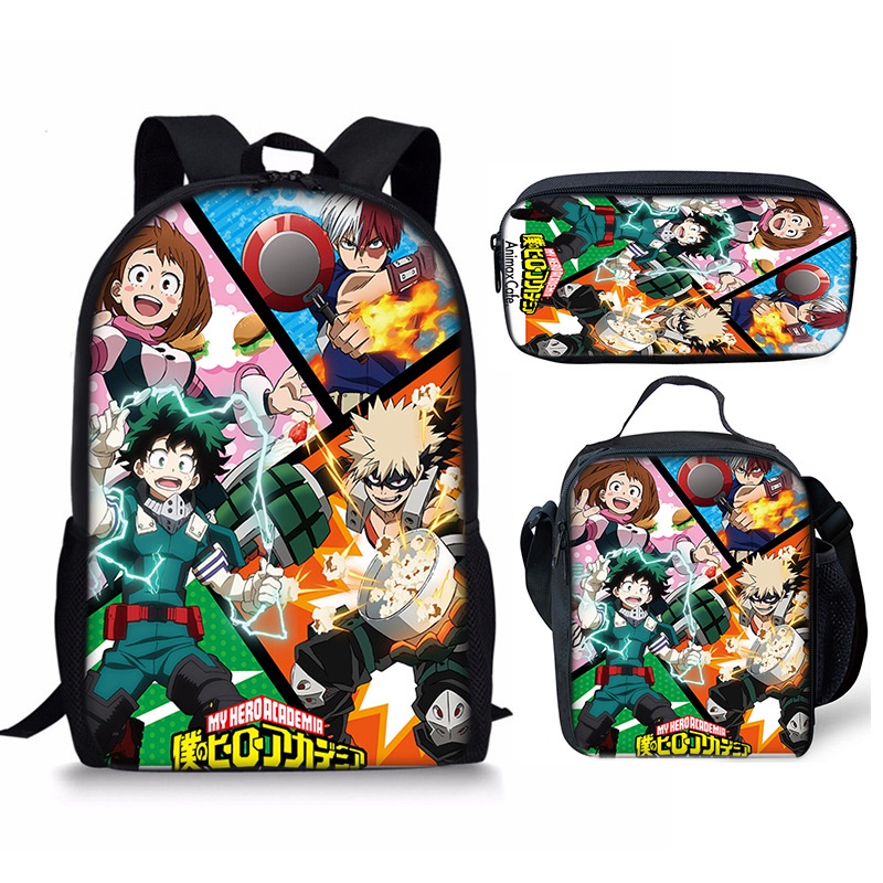 Ba Lô Đi Học Họa Tiết My Hero Academia 3D Phong Cách Hàn Quốc Dành Cho Học Sinh Tiểu Học Ốp
