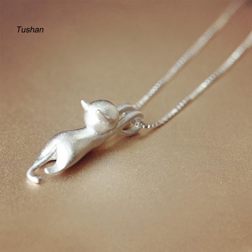 Vòng Cổ Choker Mặt Hình Mèo Lấp Lánh Dễ Thương Cho Nữ