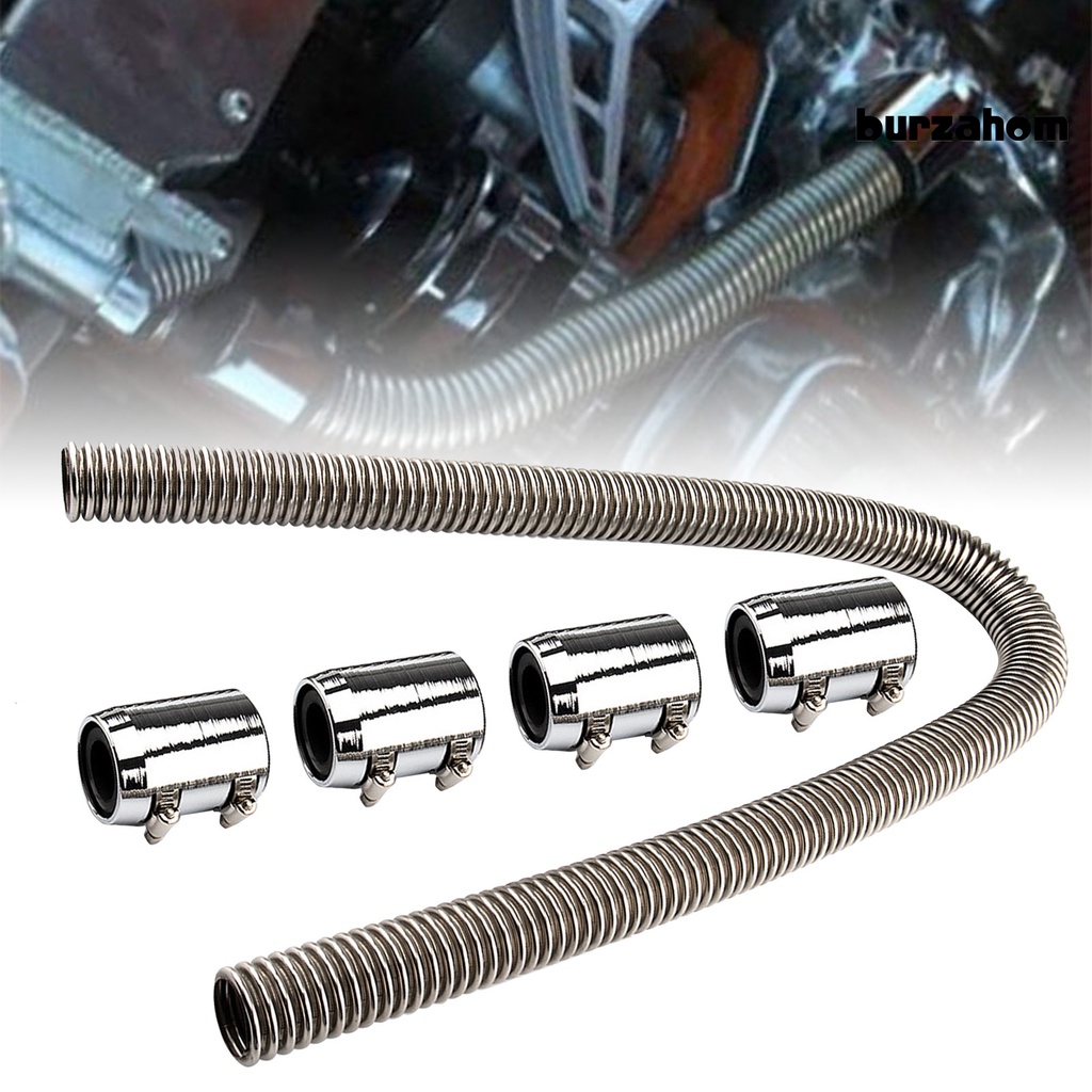 Ống Tản Nhiệt Thay Thế Linh Hoạt Bằng Thép Không Gỉ 48 inch Kèm Nắp Cho Xe Hơi