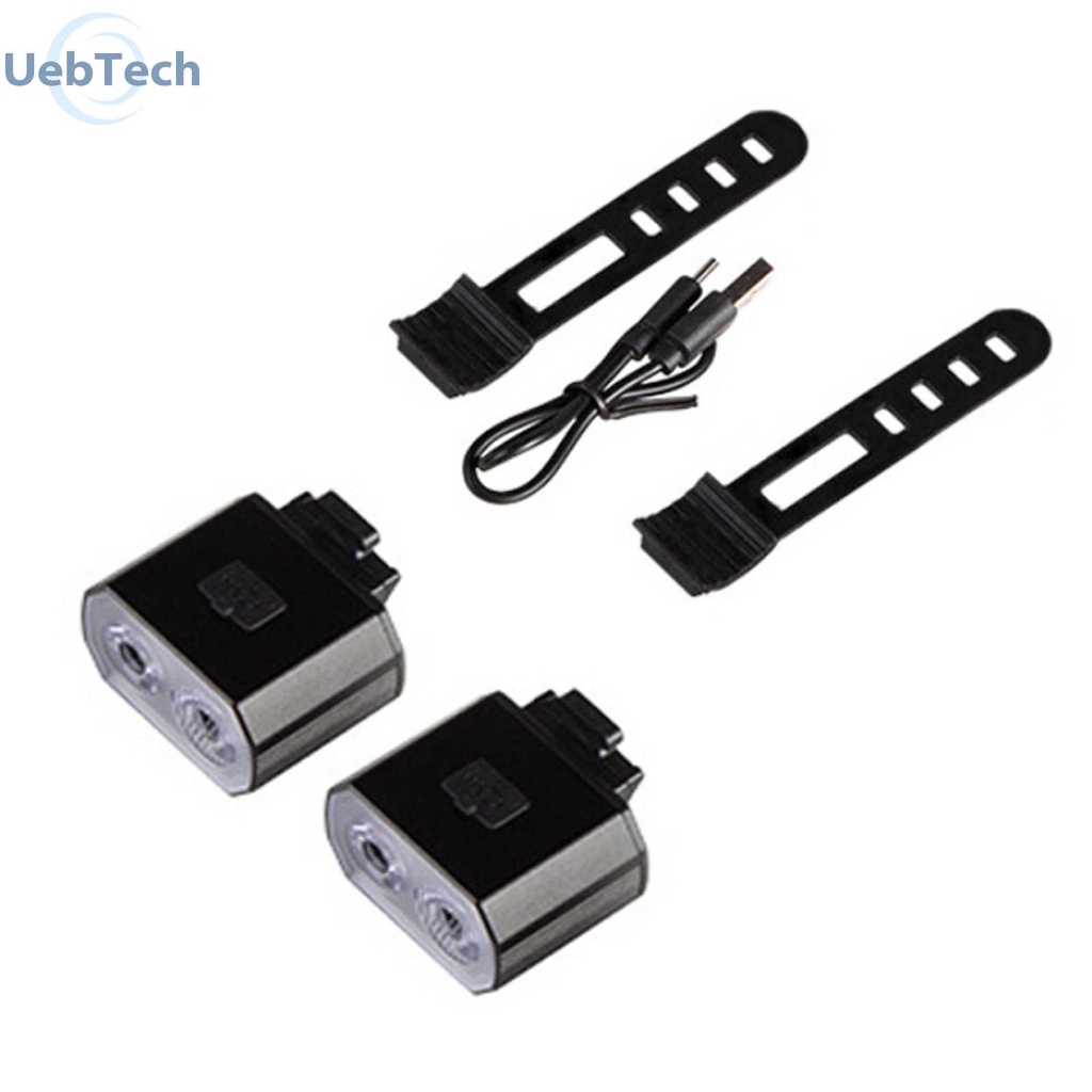Set 2 Đèn Led Gắn Đuôi Xe Đạp Có Thể Sạc Lại Bằng Cổng USB