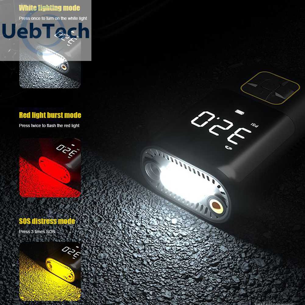 Máy Bơm Lốp Xe Điện Mini 4000mAh 150PSI Type-C USB