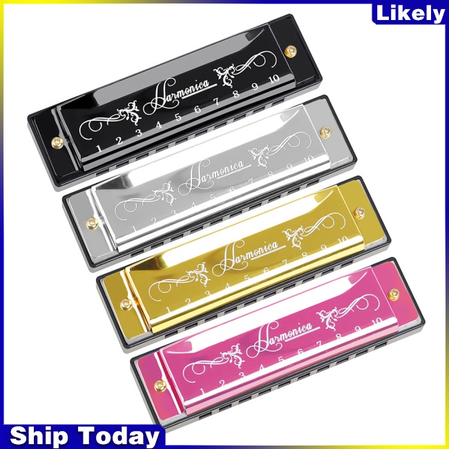 Kèn Harmonica C 10 Lỗ 20 Tông Chuyên Dụng Cho Người Mới Bắt Đầu