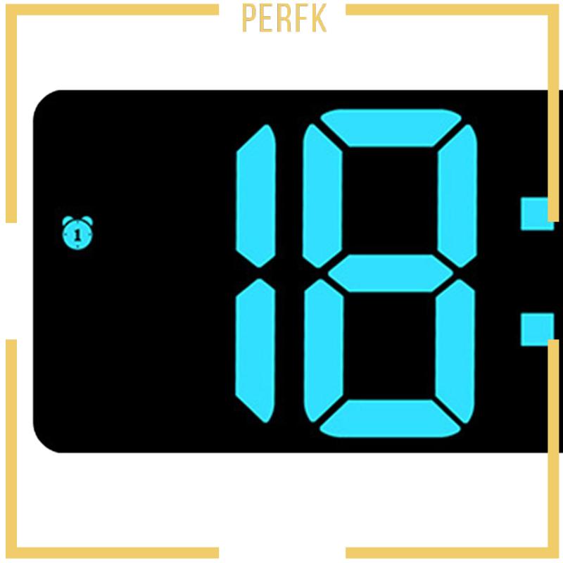 [Perfk] Đồng Hồ Để Bàn Màu Xanh Dương Nhiệt Độ Trong Nhà / Văn Phòng