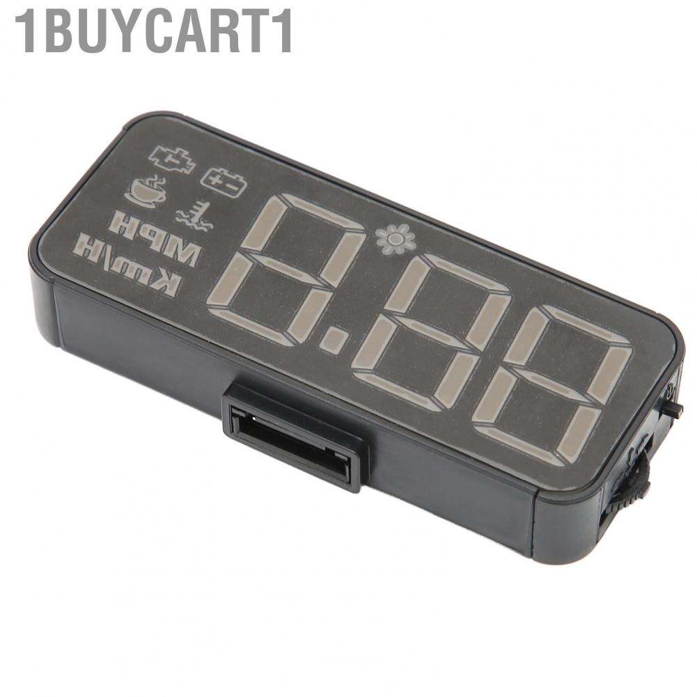 1buycart1 Car HUD Gauge Windshield Screen Display Speedometer  Overspeed Alarm For OBD2