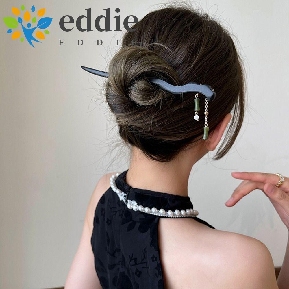 Trâm Cài Tóc Bằng Gỗ Phối Tua Rua Phong Cách Trung Hoa Cổ Điển 26Ede