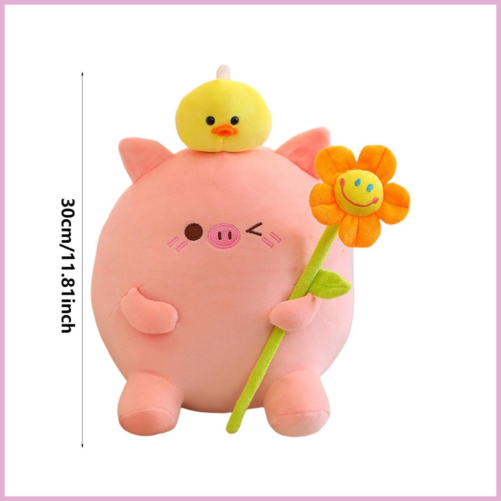 Thú Nhồi Bông Hình Chú Heo / Vịt Mềm Mại Thoải Mái Cho Bé