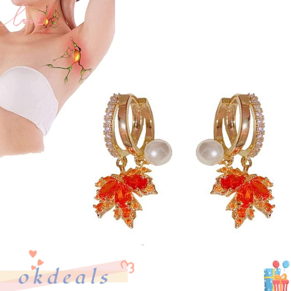 Okdeals Bông Tai Châm Cứu Chỉnh Sửa Lỗ Thoát Nước Bằng Lymphatic Cho Nữ