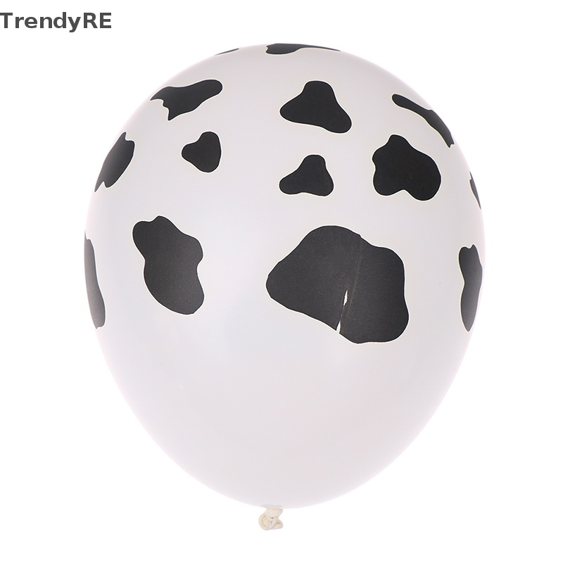 Set 10 Bong Bóng 12 inch Hình Bò Sữa Trang Trí Tiệc