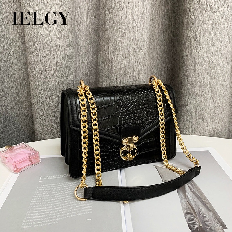 Túi Đeo Chéo Họa Tiết Da Cá Sấu Phong Cách Hàn Quốc Thời Trang Cho Nữ