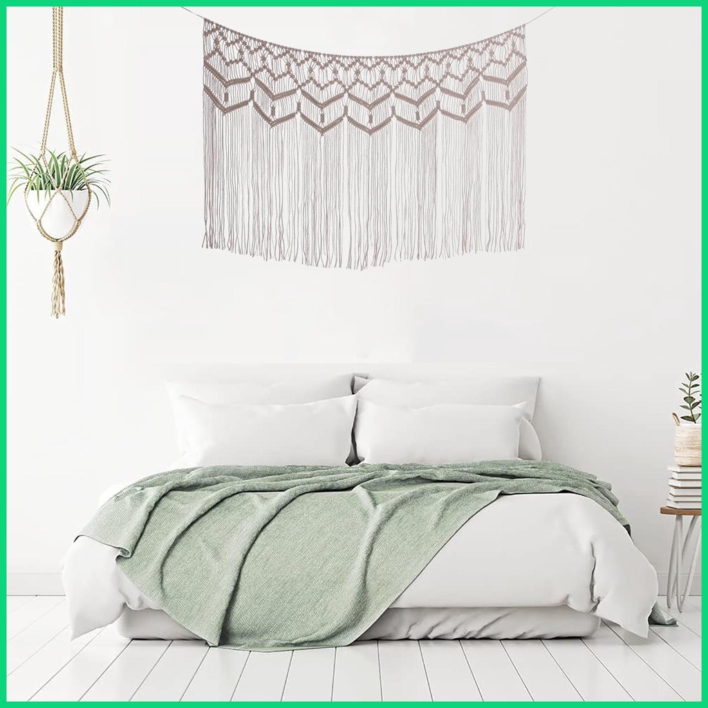 Thảm Dệt Dây Cotton Kích Thước Lớn Treo Tường Trang Trí Nhà Cửa Phong Cách Bohemian