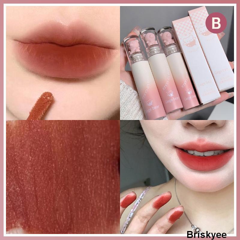 💄Son Môi Gege Bear Dưỡng Ẩm Lâu Trôi Chống Thấm Nước Không Dễ Phai Màu Thiết Kế Hình Gấu Dễ Thương