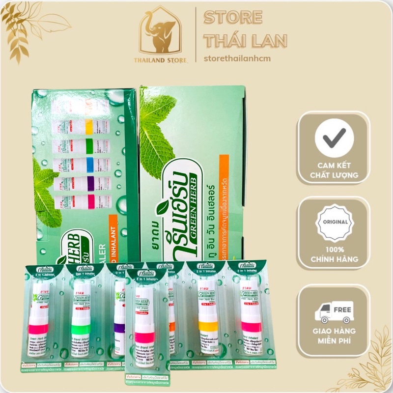 Ống hít mũi Green Her Thái Lan  Hỗ trợ thông mũi, dị ứng