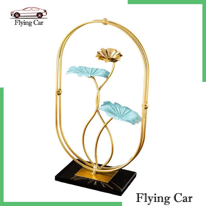 [Lzdjfmy2] Bức Tượng Lá Kim Loại Để Bàn Sưu Tầm Cho Quán Cà Phê Nhà Hàng