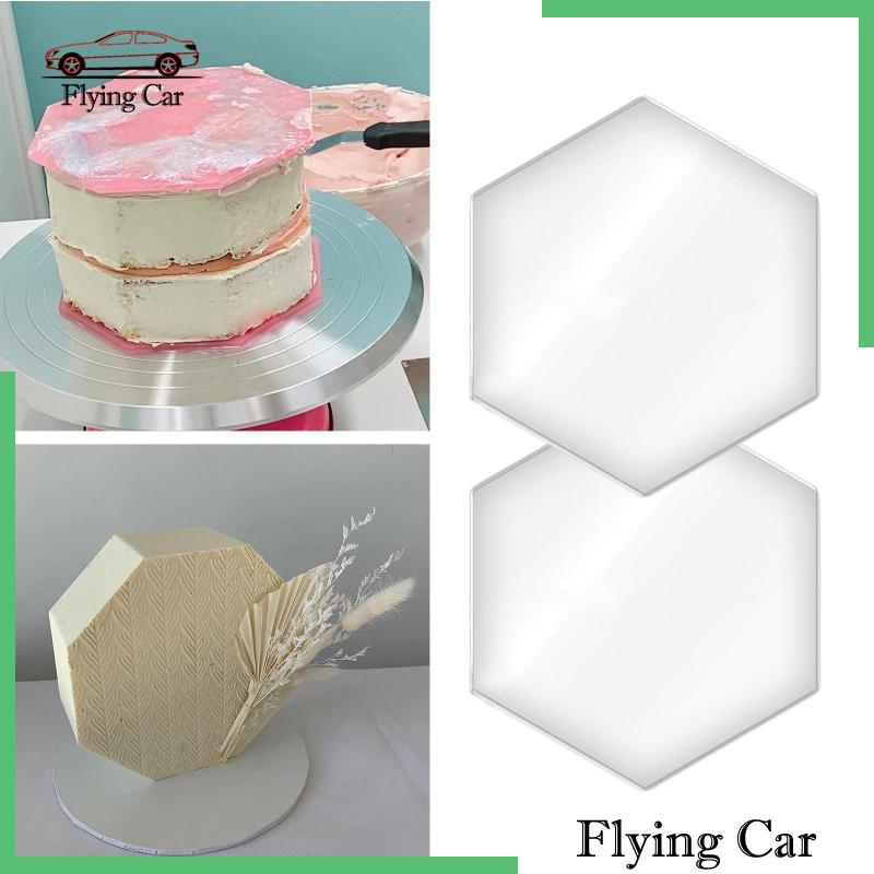 Set 2 Đĩa Làm Mịn Trang Trí Bánh Kem Bằng Acrylic Trong Suốt Lzdjfmy2