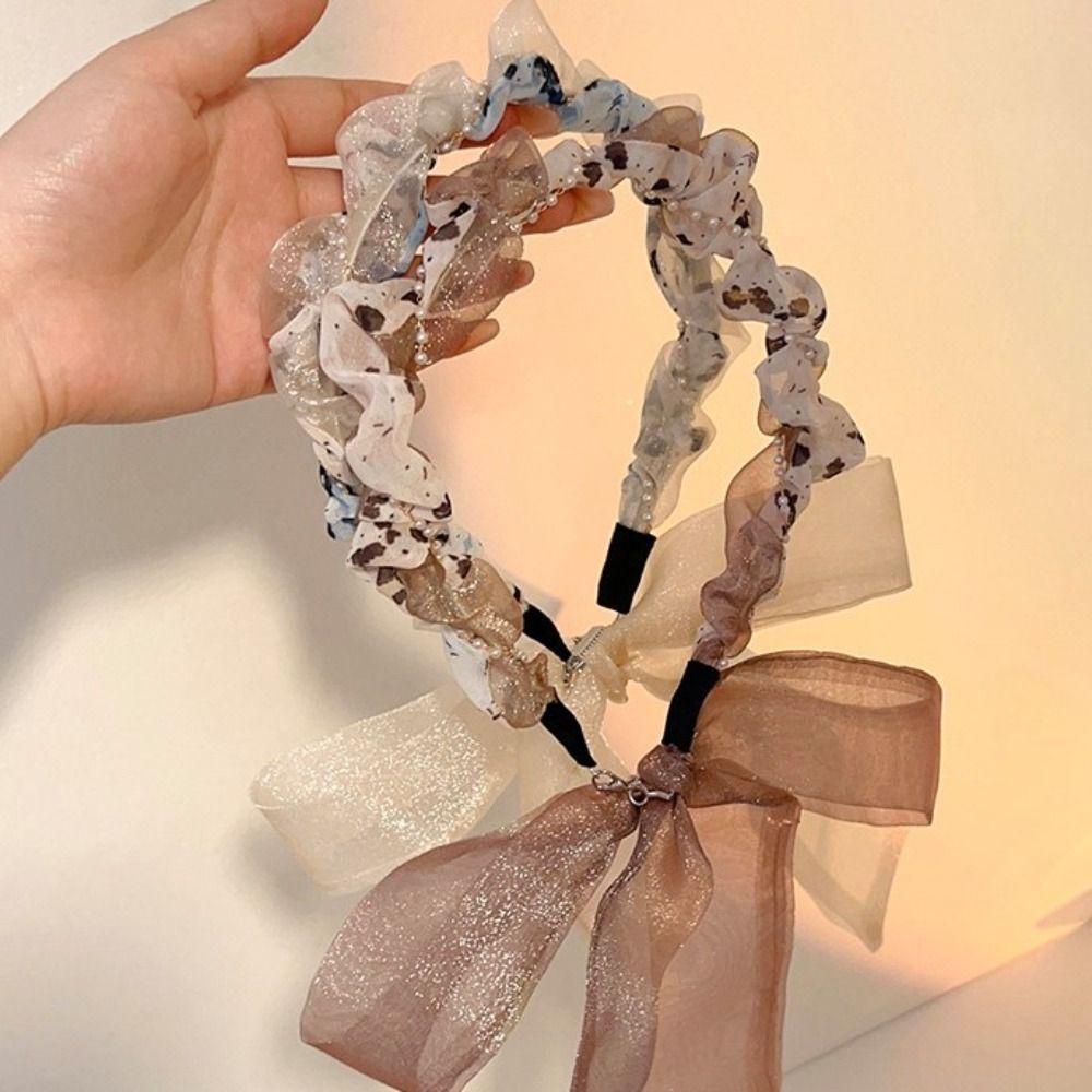 Epoch Băng Đô Vải Co Giãn Họa Tiết Hoa Phong Cách Lolita Hàn Quốc