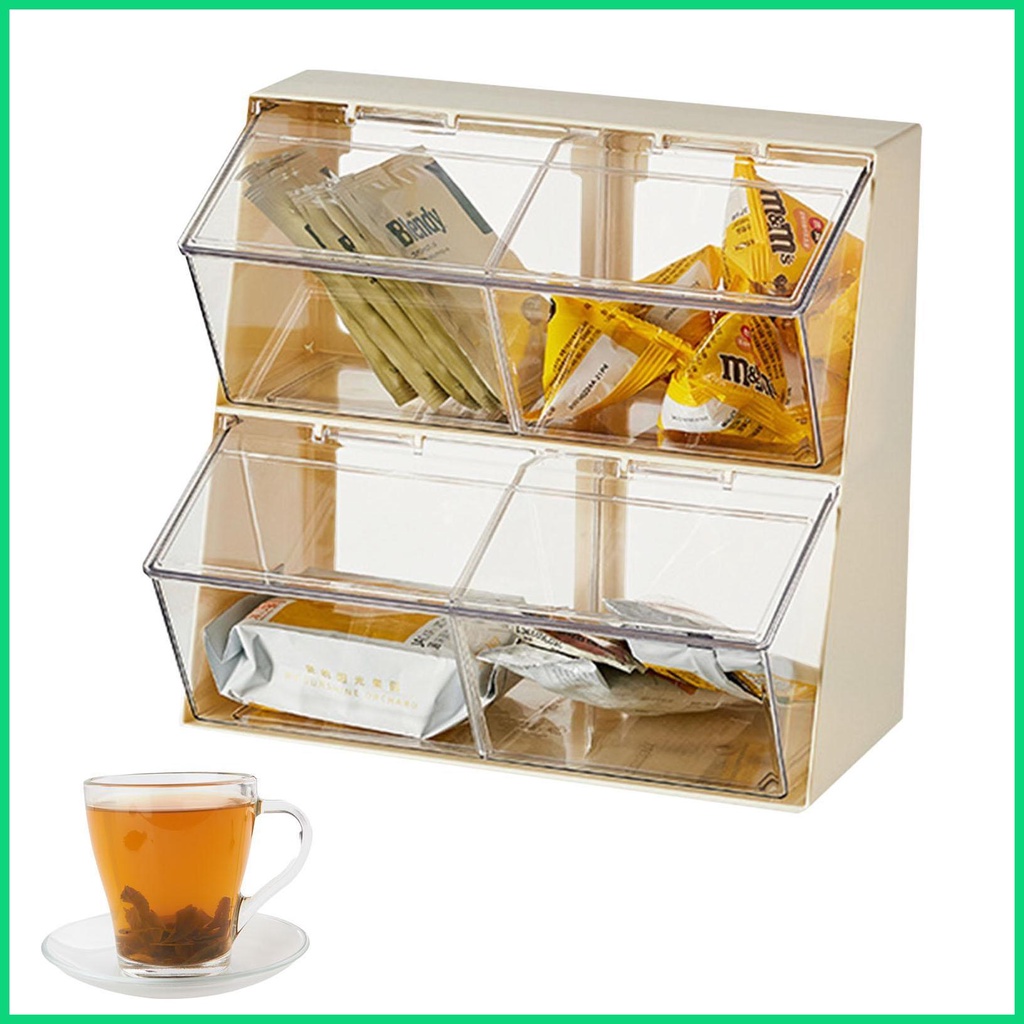 Giá Đỡ 2 Tầng Kèm Nắp Trong Suốt Dành Cho Tủ Bếp Quầy Ngọt Ngào