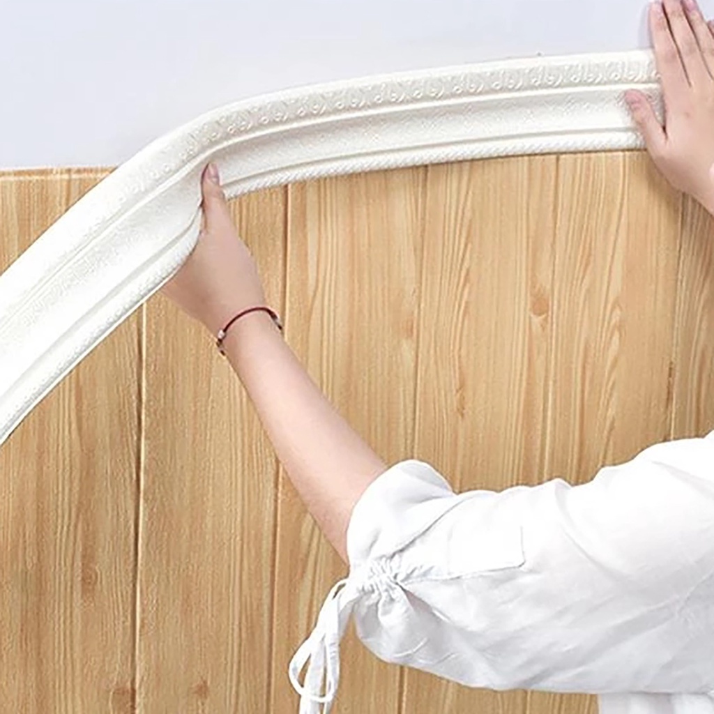Miếng Dán Tường 3d Bằng Xốp Chống Thấm Nước Dễ Dàng Tự Dính Trang Trí Viền Tường