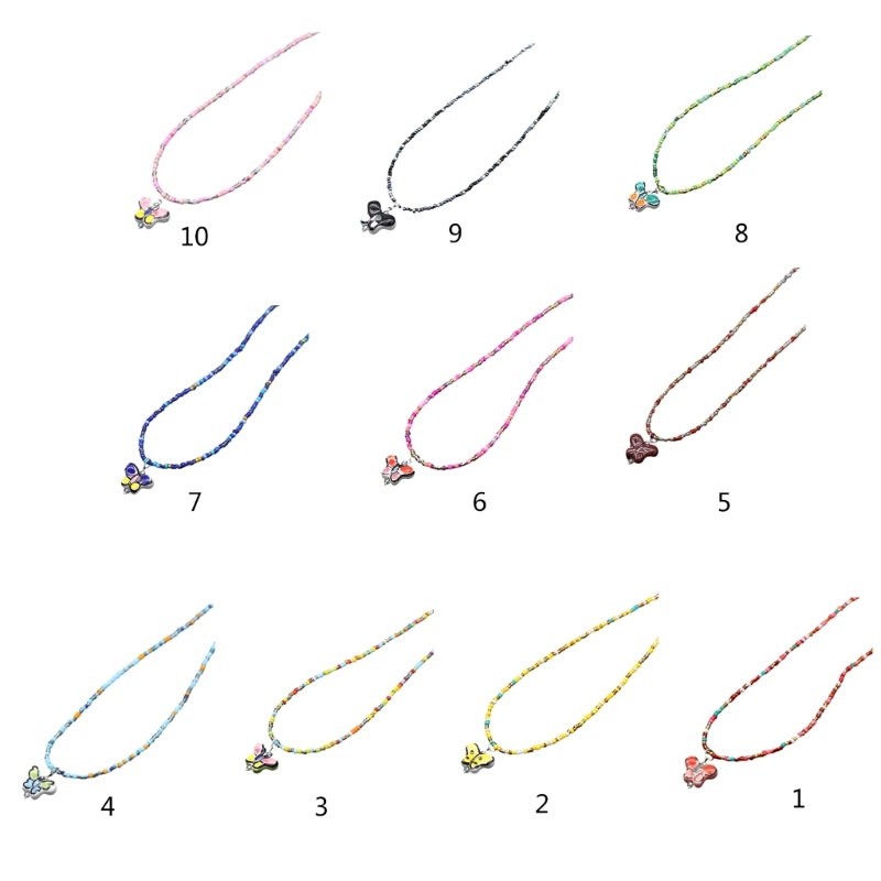 Vòng cổ Hạt Chuỗi Ngắn Mặt Hình Bướm Ngọt Ngào