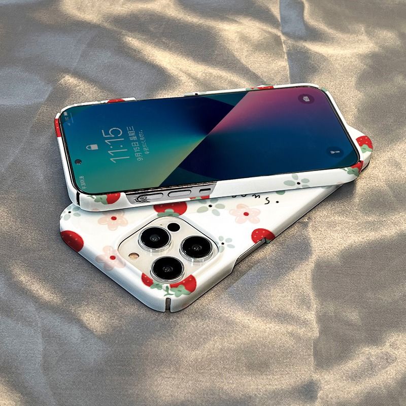 Ốp Điện Thoại Chống Sốc In Hình Trái Dâu Đơn Giản Cho Iphone xs7p1114pro / pro maxxr / 12