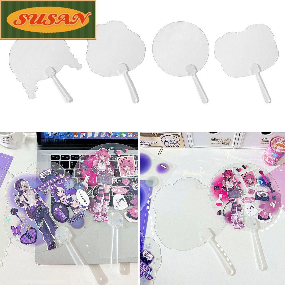 4 Chiếc Quạt Trong Suốt Hình Trái Tim Cho Tiệc Sinh Nhật Đám Cưới