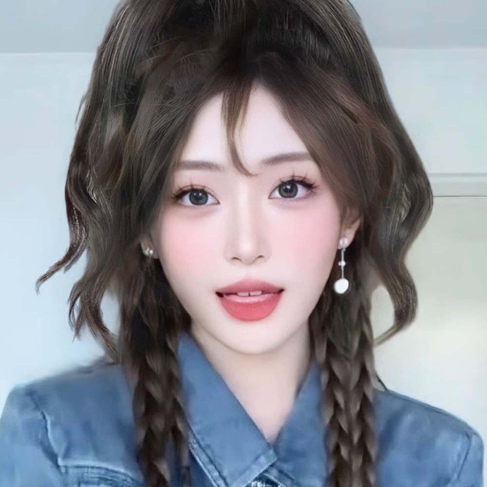 Tóc Giả Thắt Bím Đuôi Ngựa Y2k Phong Cách Hàn Quốc Dành Cho Nữ