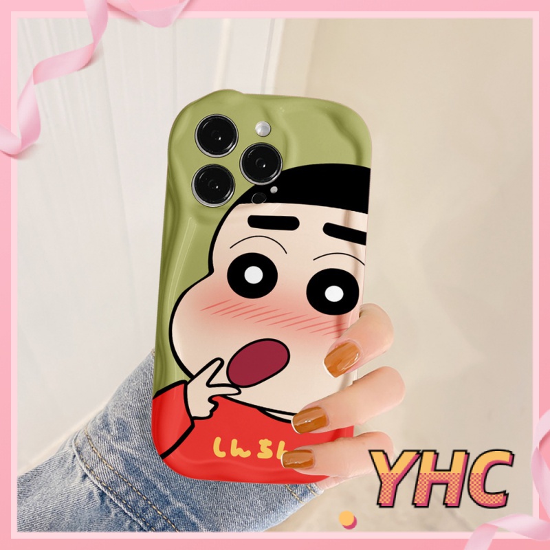 Ốp Lưng iPhone Hoạt hình Crayon Shin-chan và gấu dâu tây, vỏ điện thoại cuộn sóng lập thể, vỏ mềm silicon chống chấn động Cho Iphone 6 / 6S / 6splus / se / 7 / 7plus / 8 / 8plus / X / xs / xsmax / 11 / 12 / 13 / 14 / Plus / pro max-206