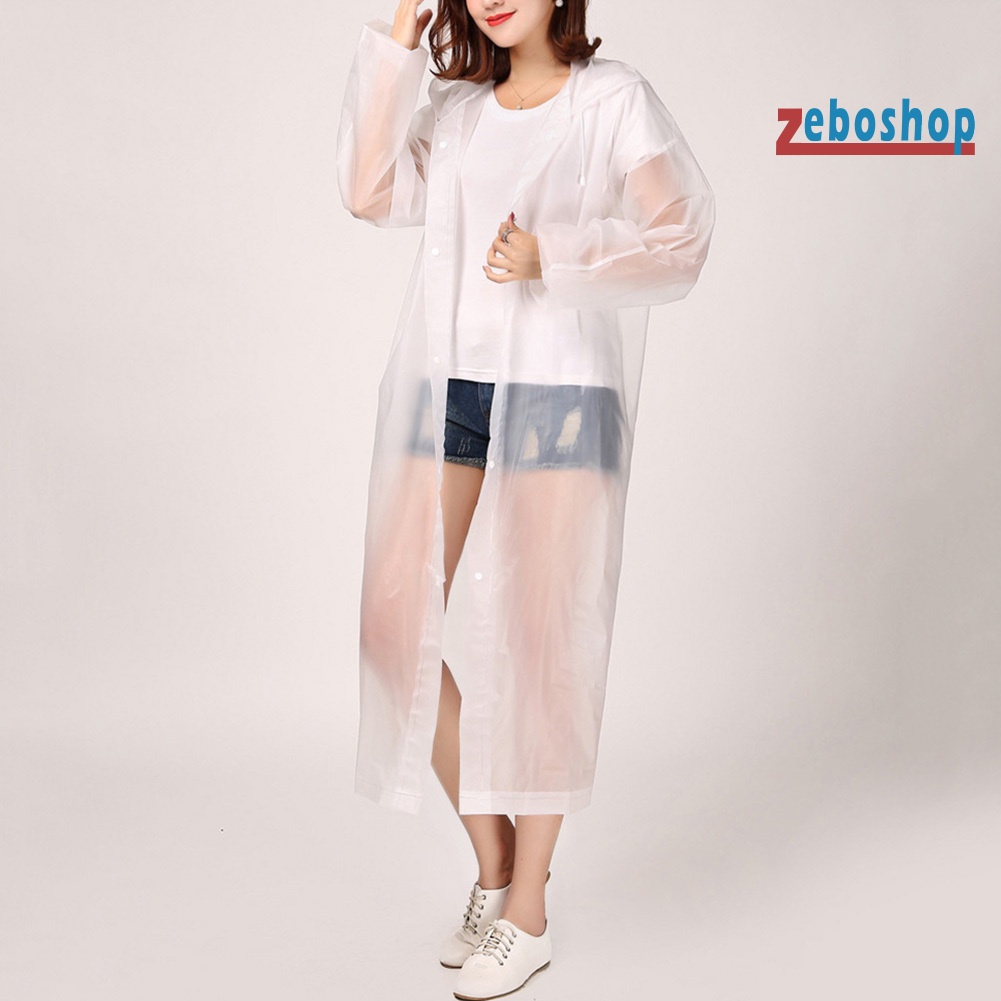 Áo Mưa Dáng Dài Có Mũ Trùm Chống Thấm Nước Có Thể Tái Sử Dụng Tiện Lợi