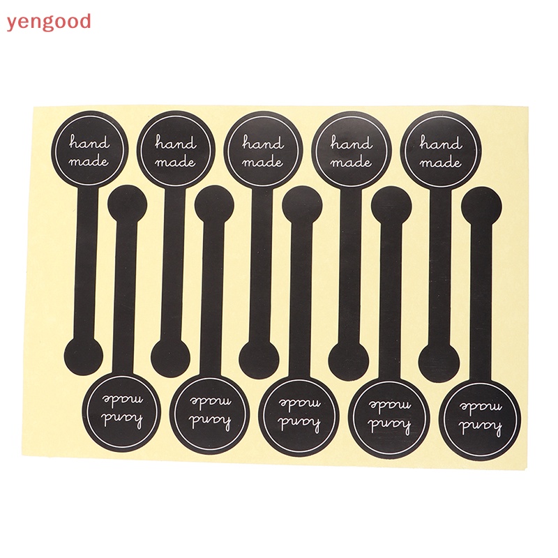 Set 100 Nhãn Dán Dài Bằng Giấy Kraft Trang Trí Túi Bánh Thủ Công