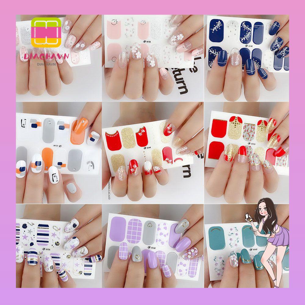 Miếng Dán Móng Tay Che Phủ Toàn Diện Phong Cách Hàn Quốc DIY
